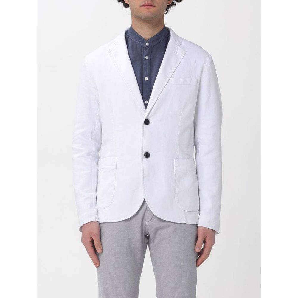 Mason's Single Breasted Cotton And Linen Blazer